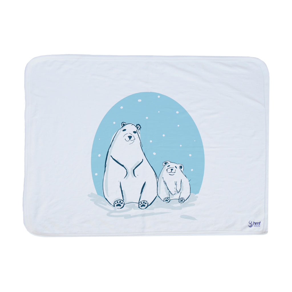 Mum and Baby Polar Bear Blanket