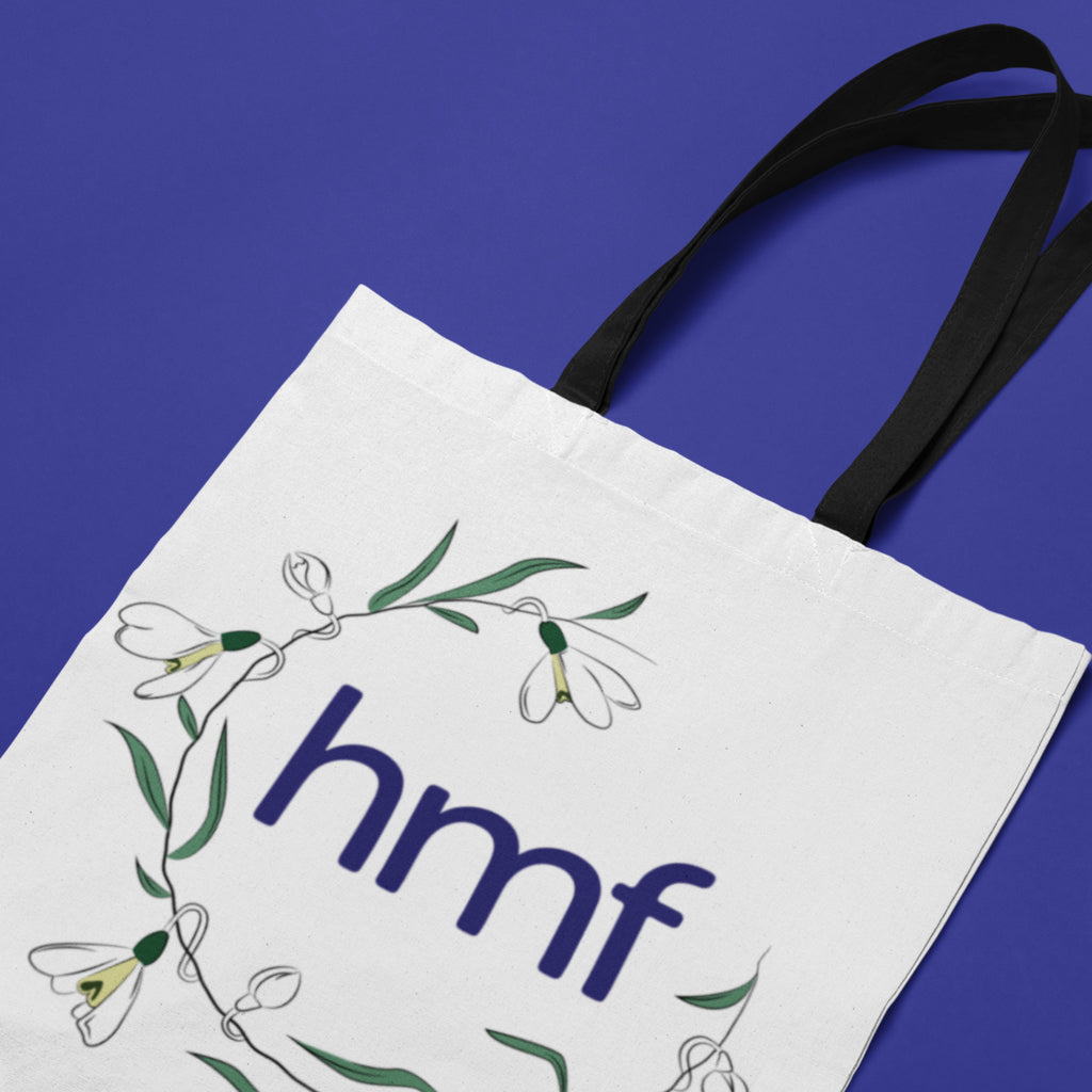 hmf with Flowers Tote Bag