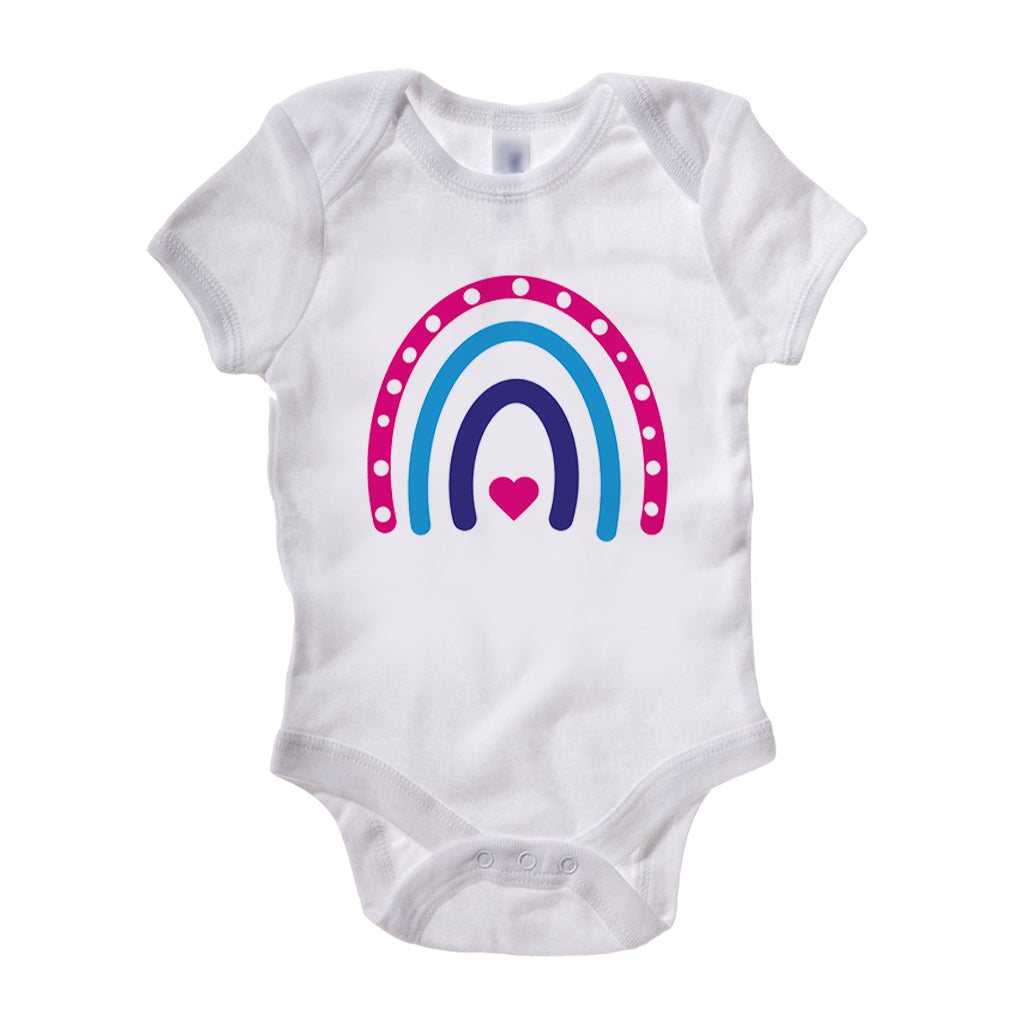 Rainbow Heart Baby Grow