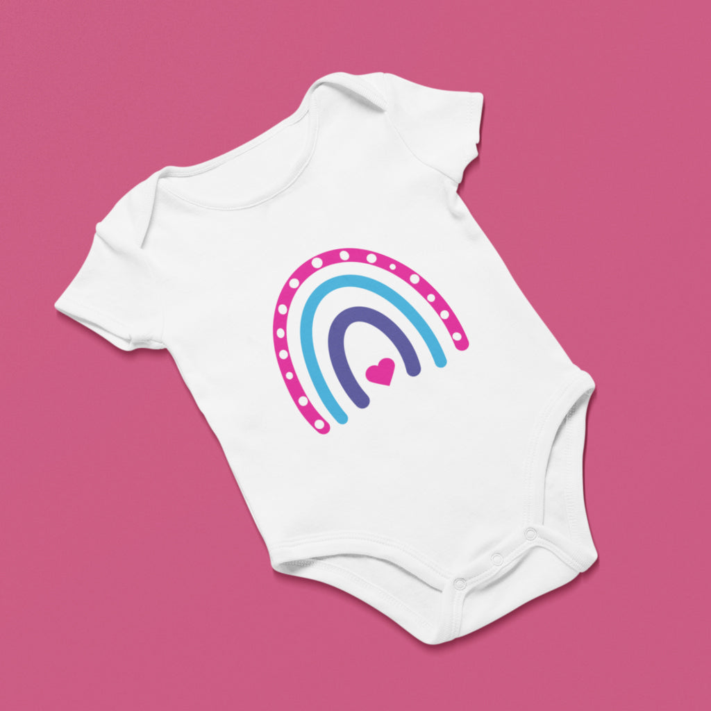 Rainbow Heart Baby Grow