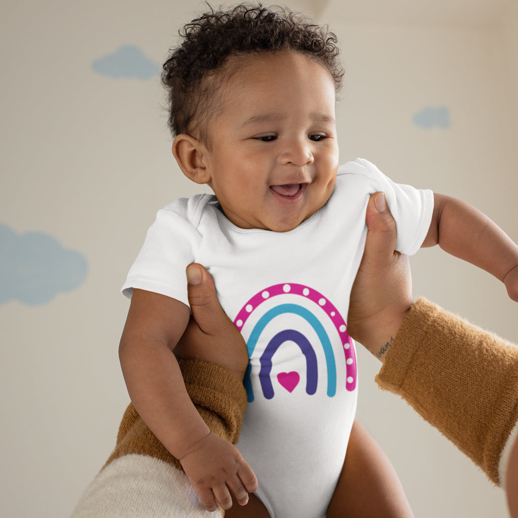 Rainbow Heart Baby Grow
