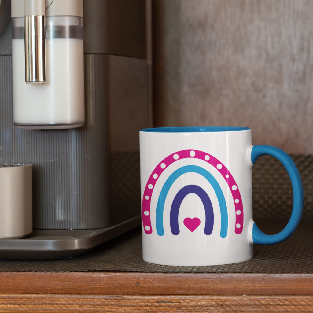 Rainbow Heart Porcelain Mug
