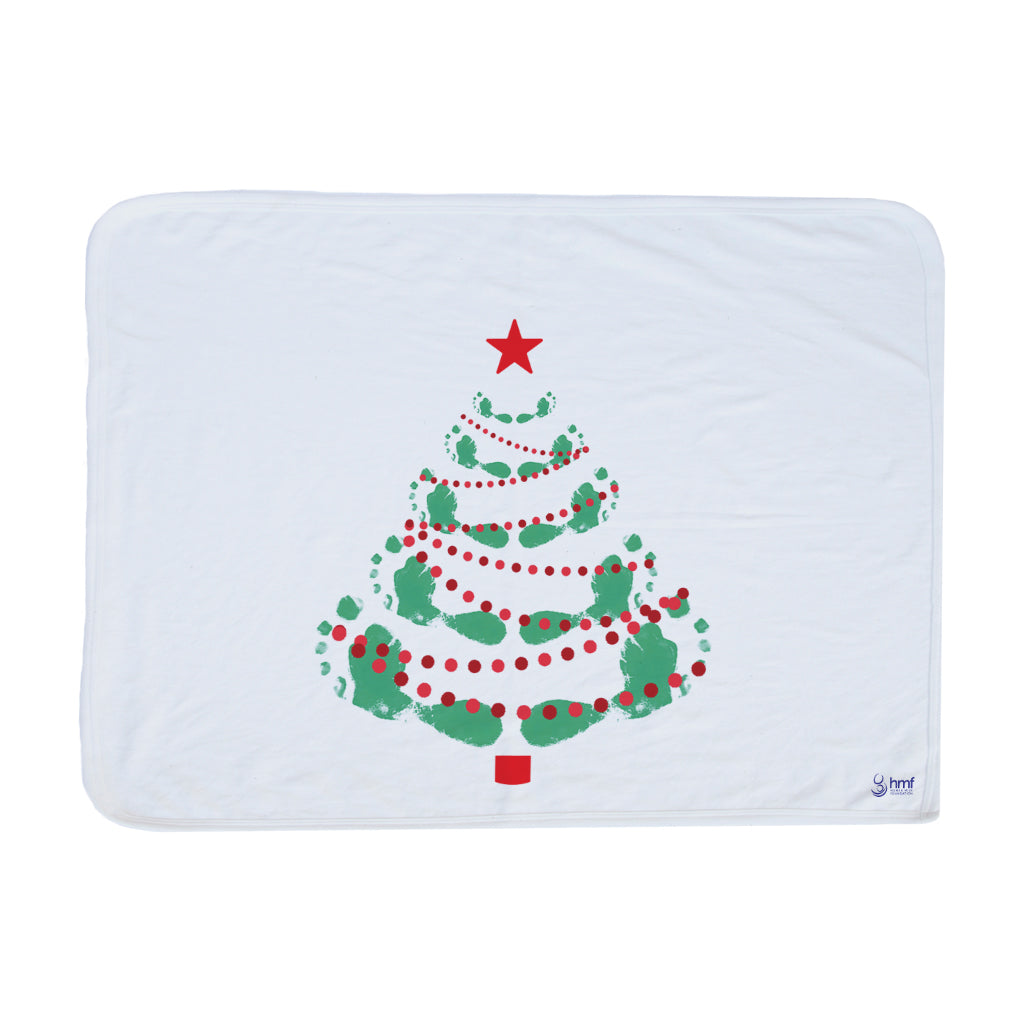 Footprints Christmas Tree Blanket