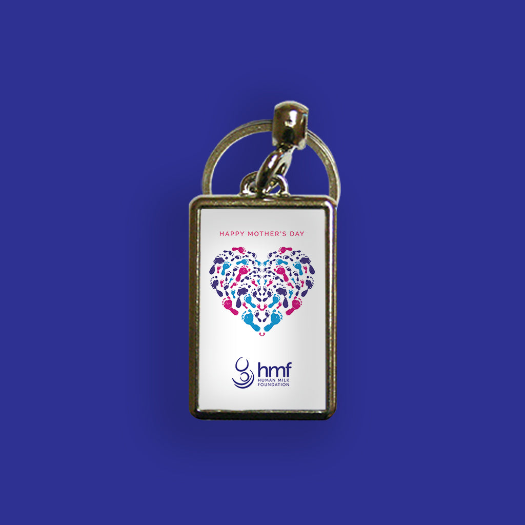 Footprints Christmas Tree Metal Keyring