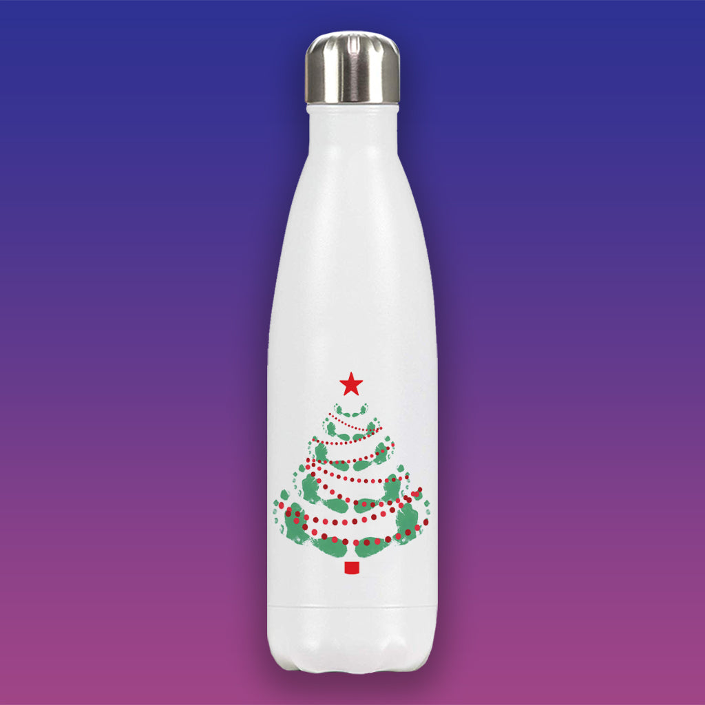 Footprints Christmas Tree Premium Water Bottle