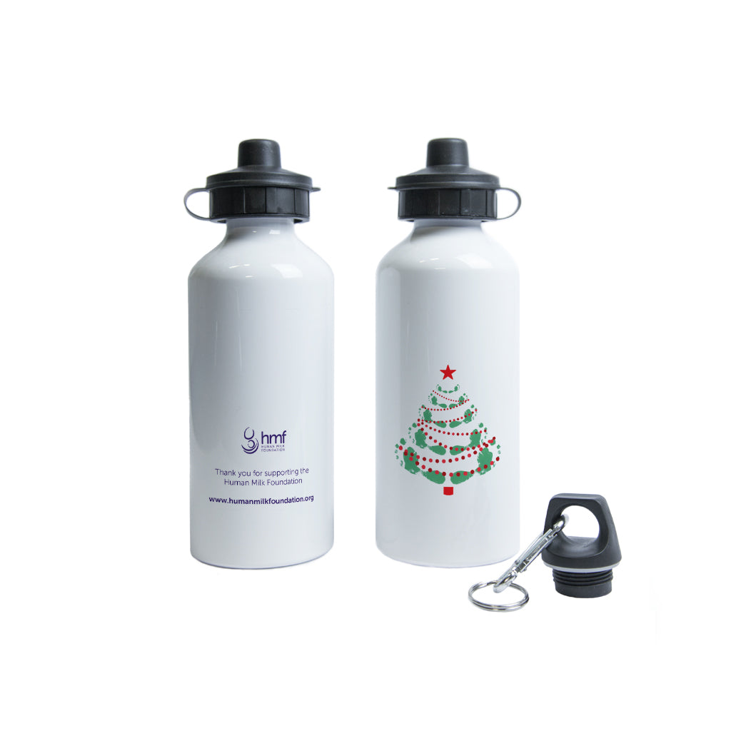 Footprints Christmas Tree Water Bottle