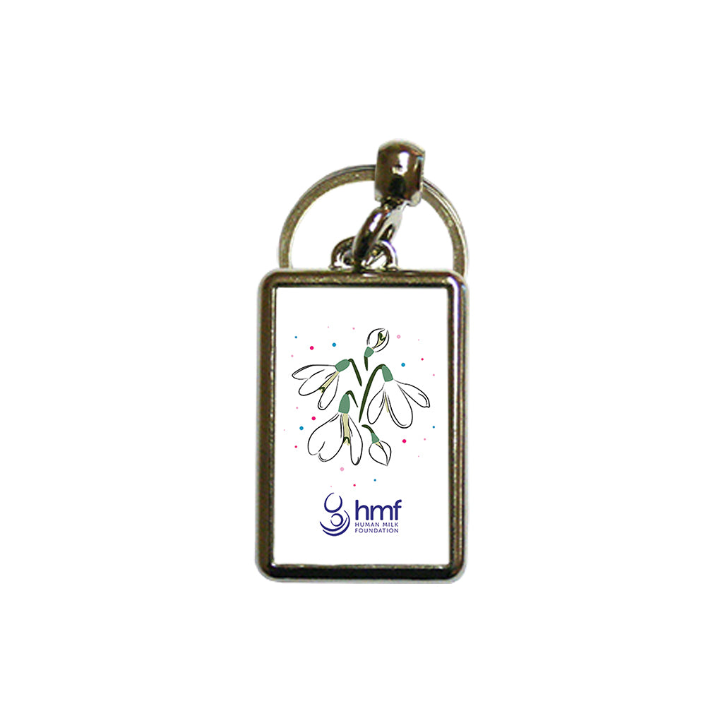 Snowdrop Milkflower Metal Keyring