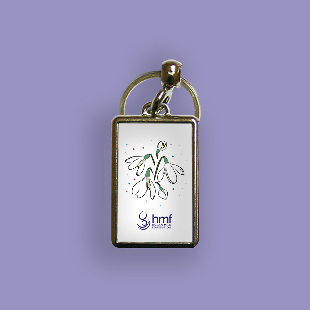 Snowdrop Milkflower Metal Keyring