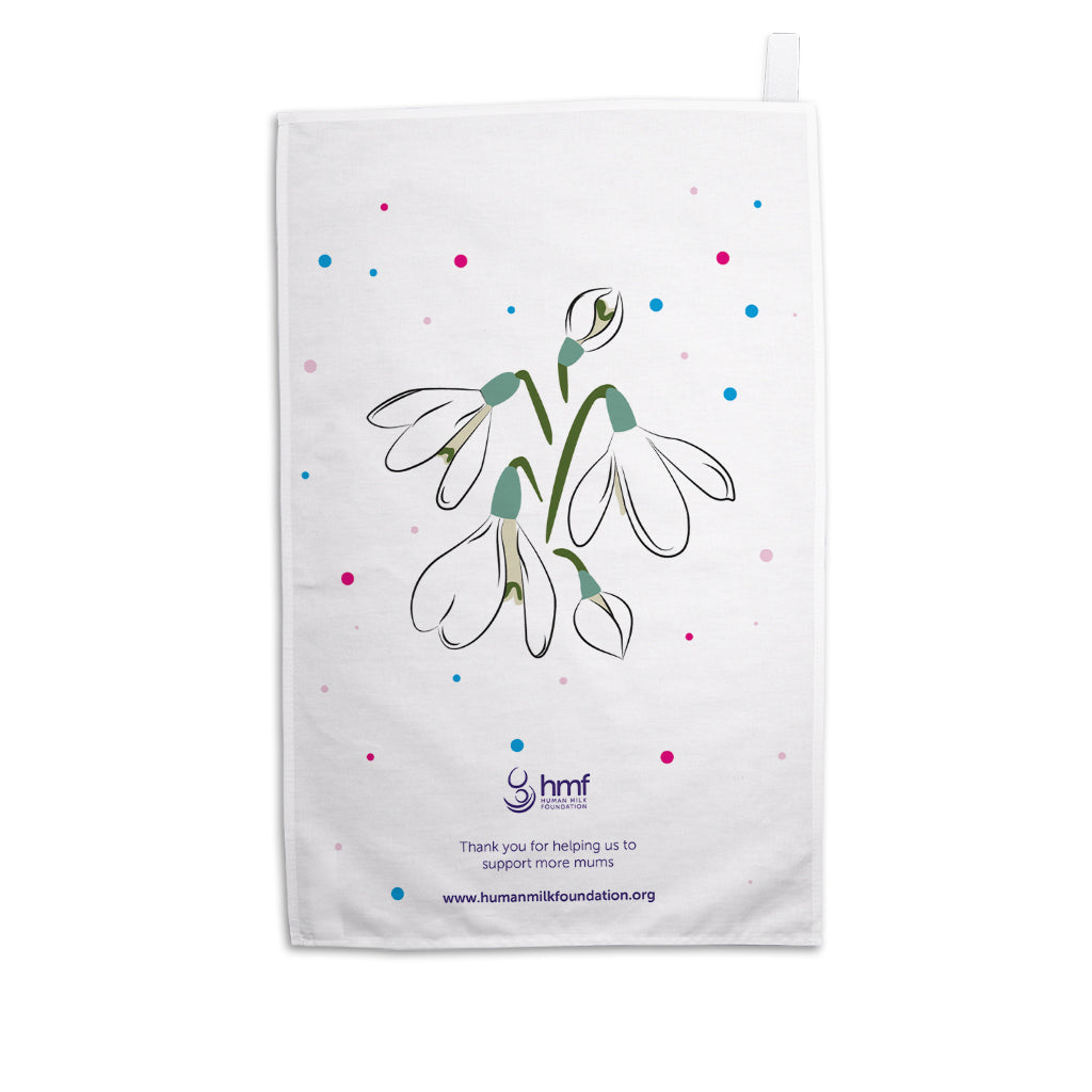 Snowdrop Milkflower Tea Towel