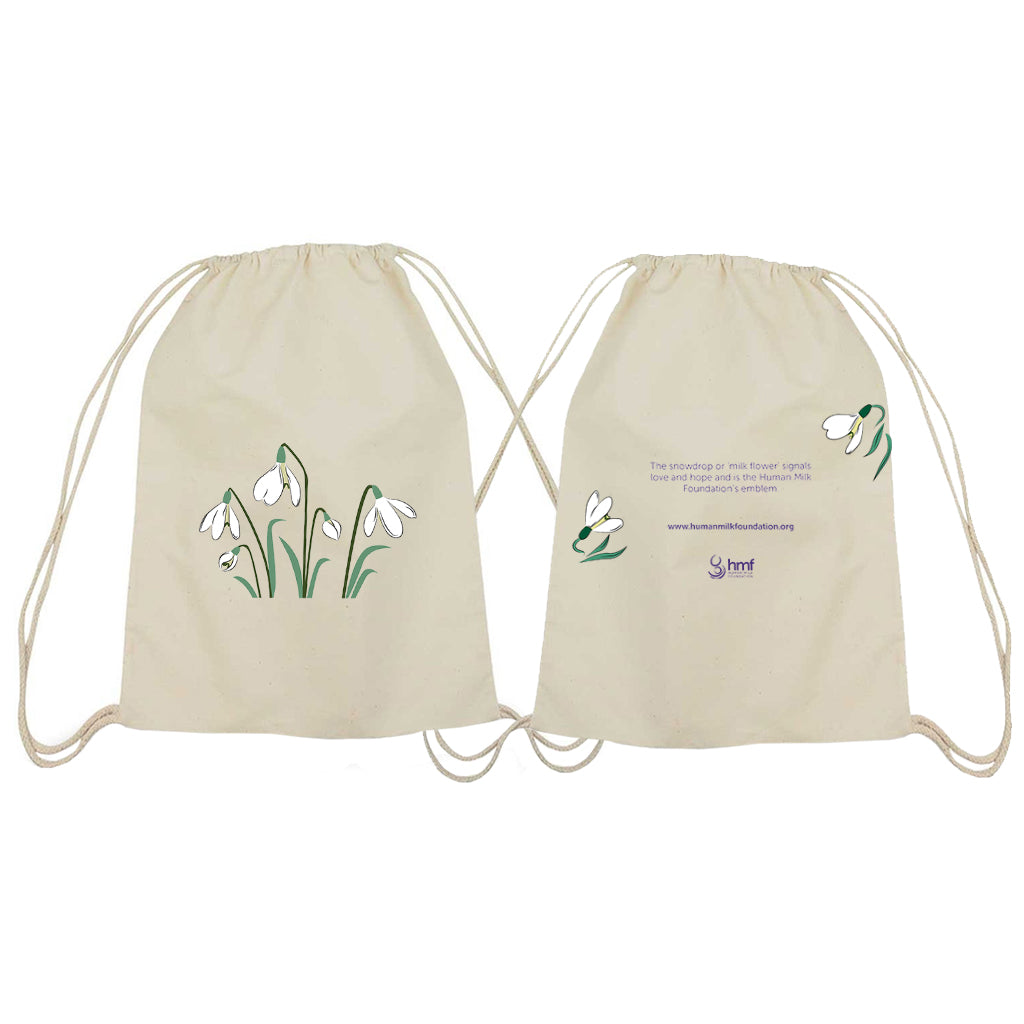 Milkflower Drawstring Bag