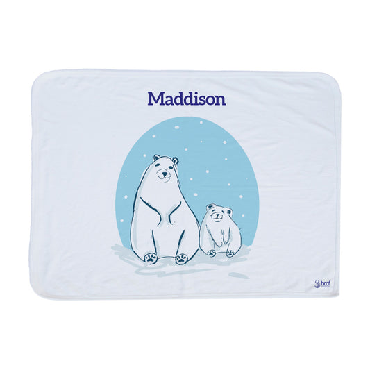Winter Bears Personalised Blanket