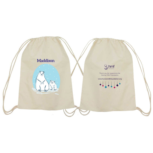 Bag Llinyn Personol Arth Gaeaf