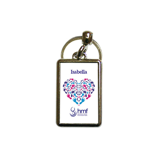 Little Heart Personalised Metal Keyring