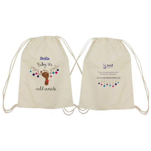 Bag Llinyn Personol Babi Mae'n Oer y Tu Allan