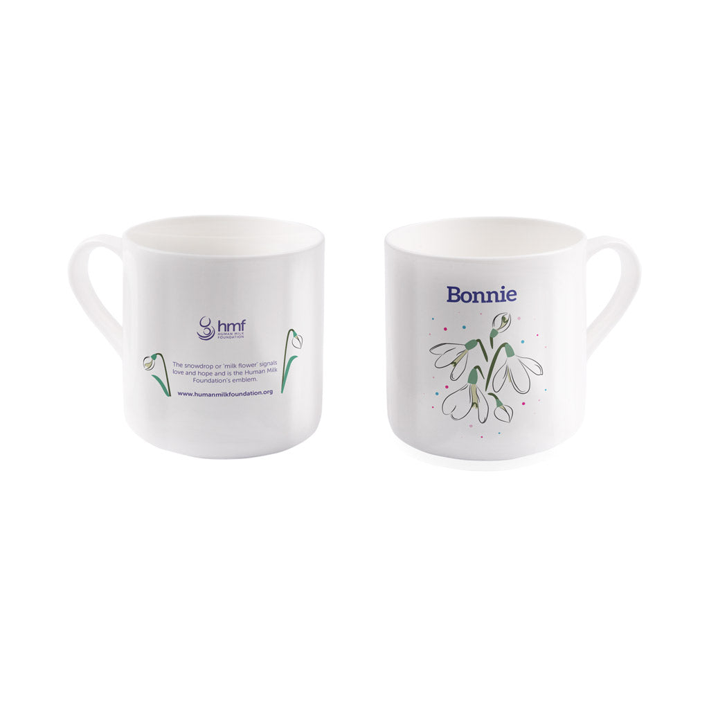 Snowdrops - Twinkly Dots Personalised Bone China Mug