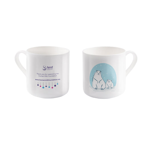 Mum and Baby Polar Bear Bone China Mug