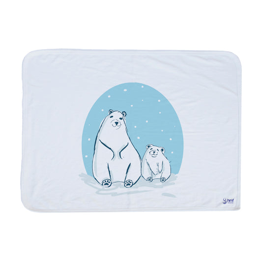 Mum and Baby Polar Bear Blanket