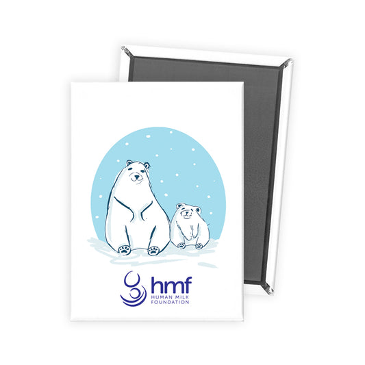 Mum and Baby Polar Bear Ref Magnet