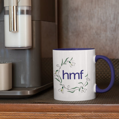 hmf with Flowers Porcelain Mug