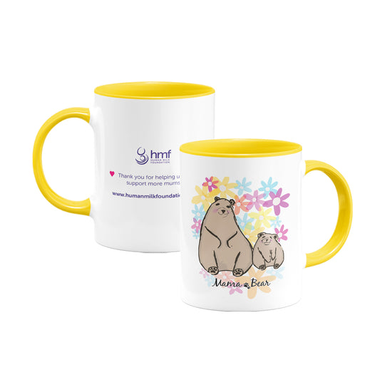 Mum & Baby Bear with Flowers Porcelain Mug