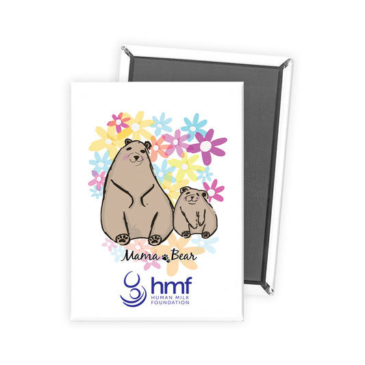 Mum & Baby Bear with Flowers Ref Magnet