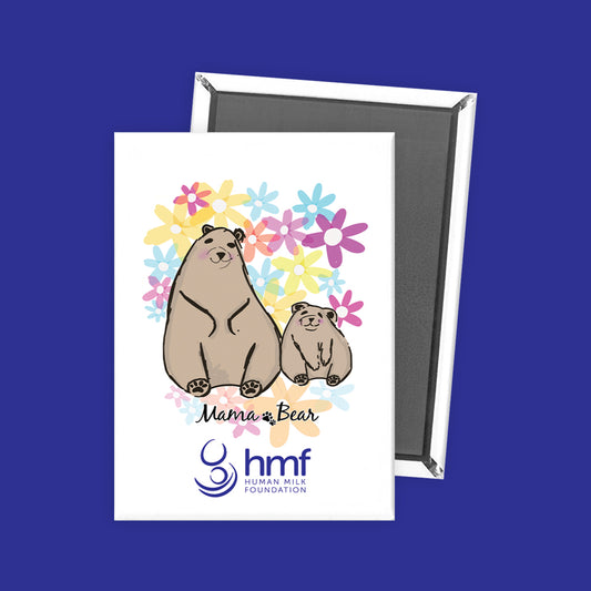 Mum & Baby Bear with Flowers Ref Magnet