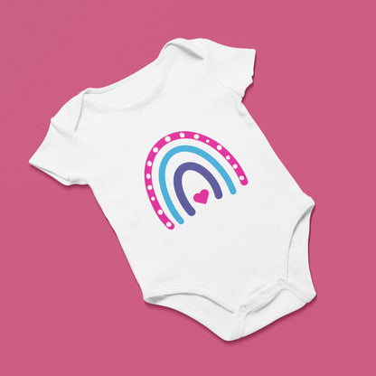 Rainbow Heart Baby Grow