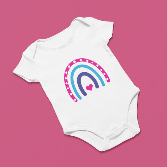 Rainbow Heart Baby Grow