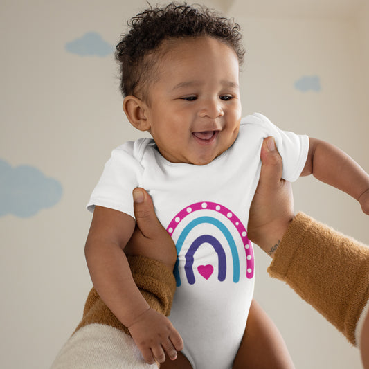 Rainbow Heart Baby Grow