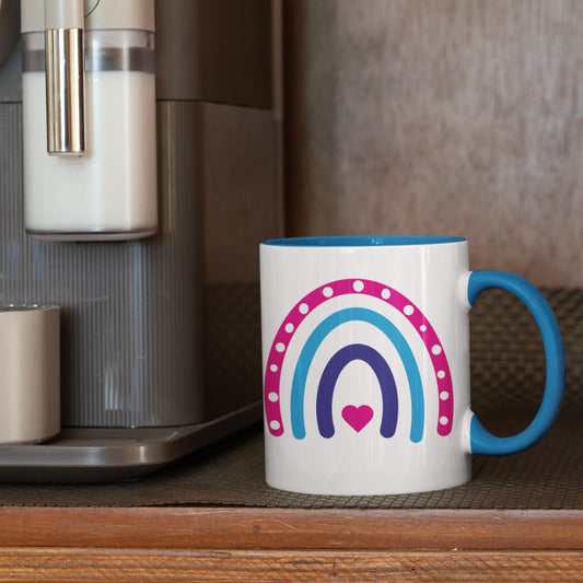 Rainbow Heart Porcelain Mug