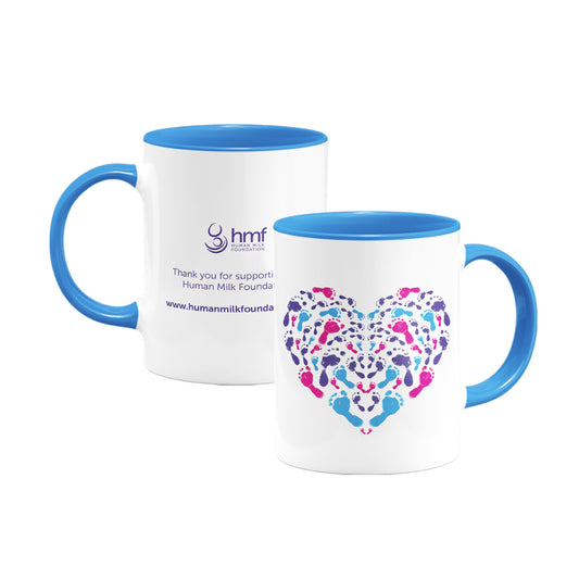 Footprints Heart Porcelain Mug