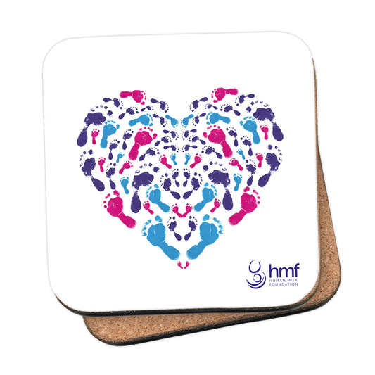 Footprints Heart Coaster