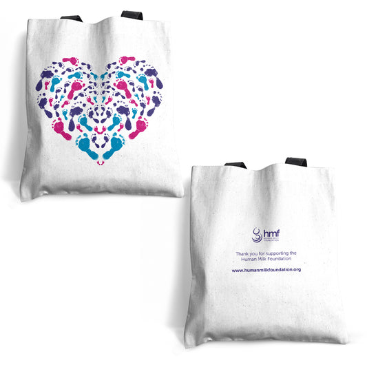 Footprints Heart Tote Bag