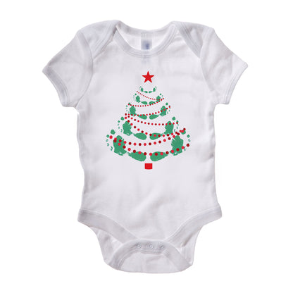 Footprints Christmas Tree Baby Grow