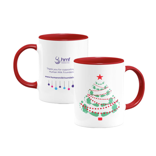 Footprint Christmas Tree Porcelain Mug