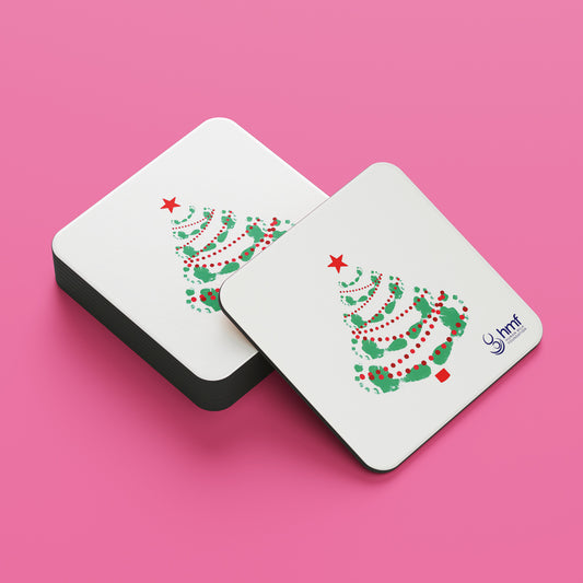 Footprints Christmas Tree Coaster