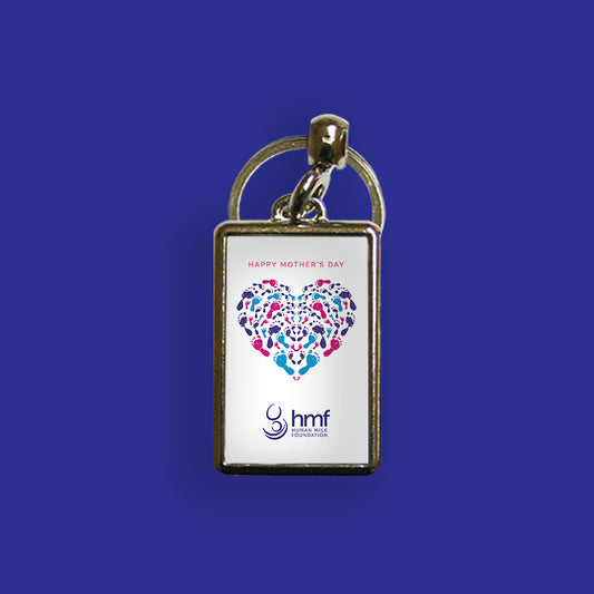 Footprints Christmas Tree Metal Keyring