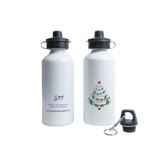 Footprints Christmas Tree Water Bottle