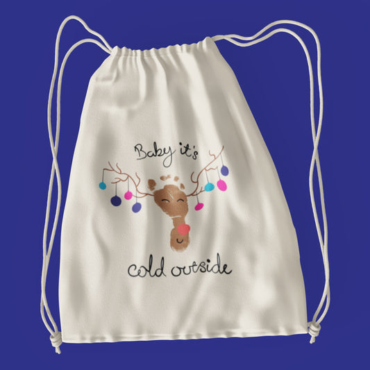 Baby It's Cold Outside Drawstring Bag