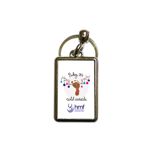 Baby It's Cold Outside Metal Keyring