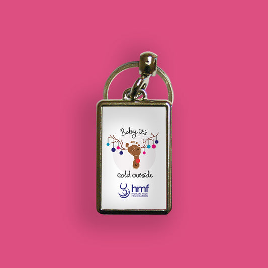 Baby It's Cold Outside Metal Keyring