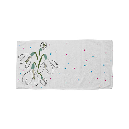 Snowdrop Milkflower Beach Towel