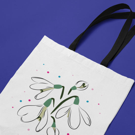 Snowdrop Milkflower Tote Bag