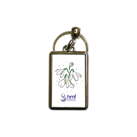 Snowdrop Milkflower Metal Keyring