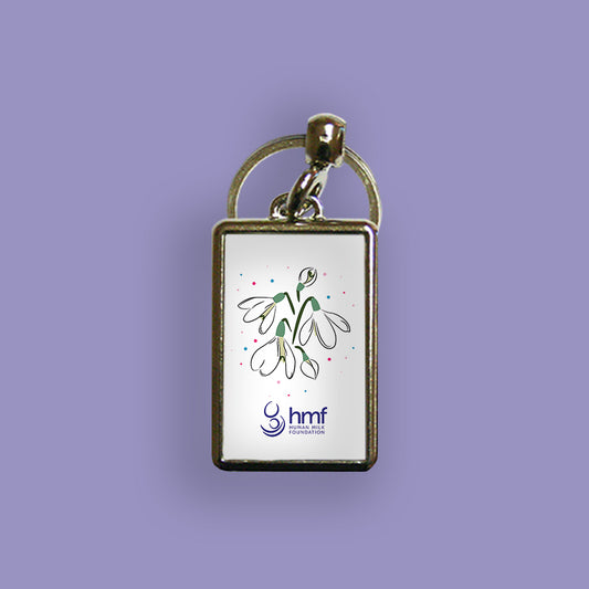 Snowdrop Milkflower Metal Keyring