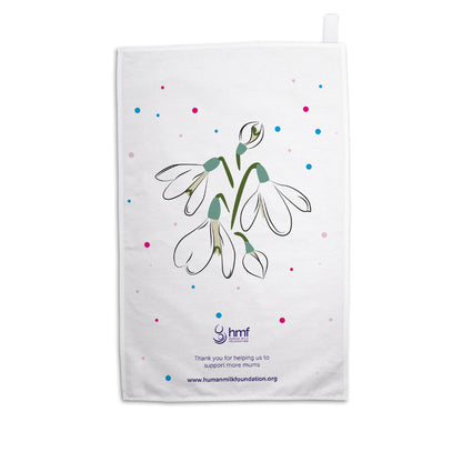 Snowdrop Milkflower Tea Towel