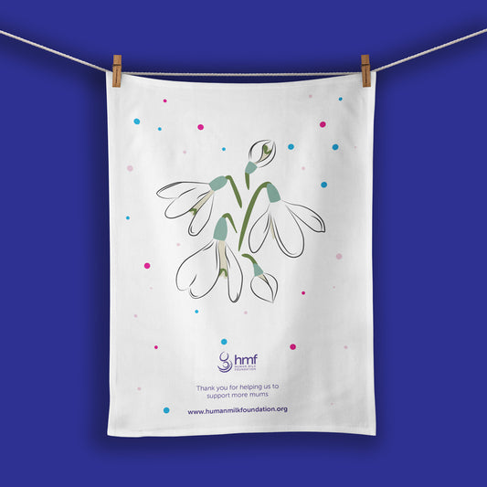 Snowdrop Milkflower Tea Towel