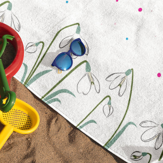 Milkflower Beach Towel