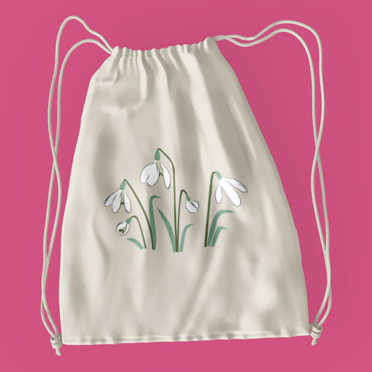 Milkflower Drawstring Bag