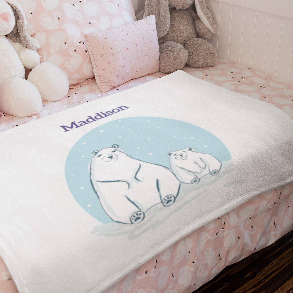 Winter Bears Personalised Blanket